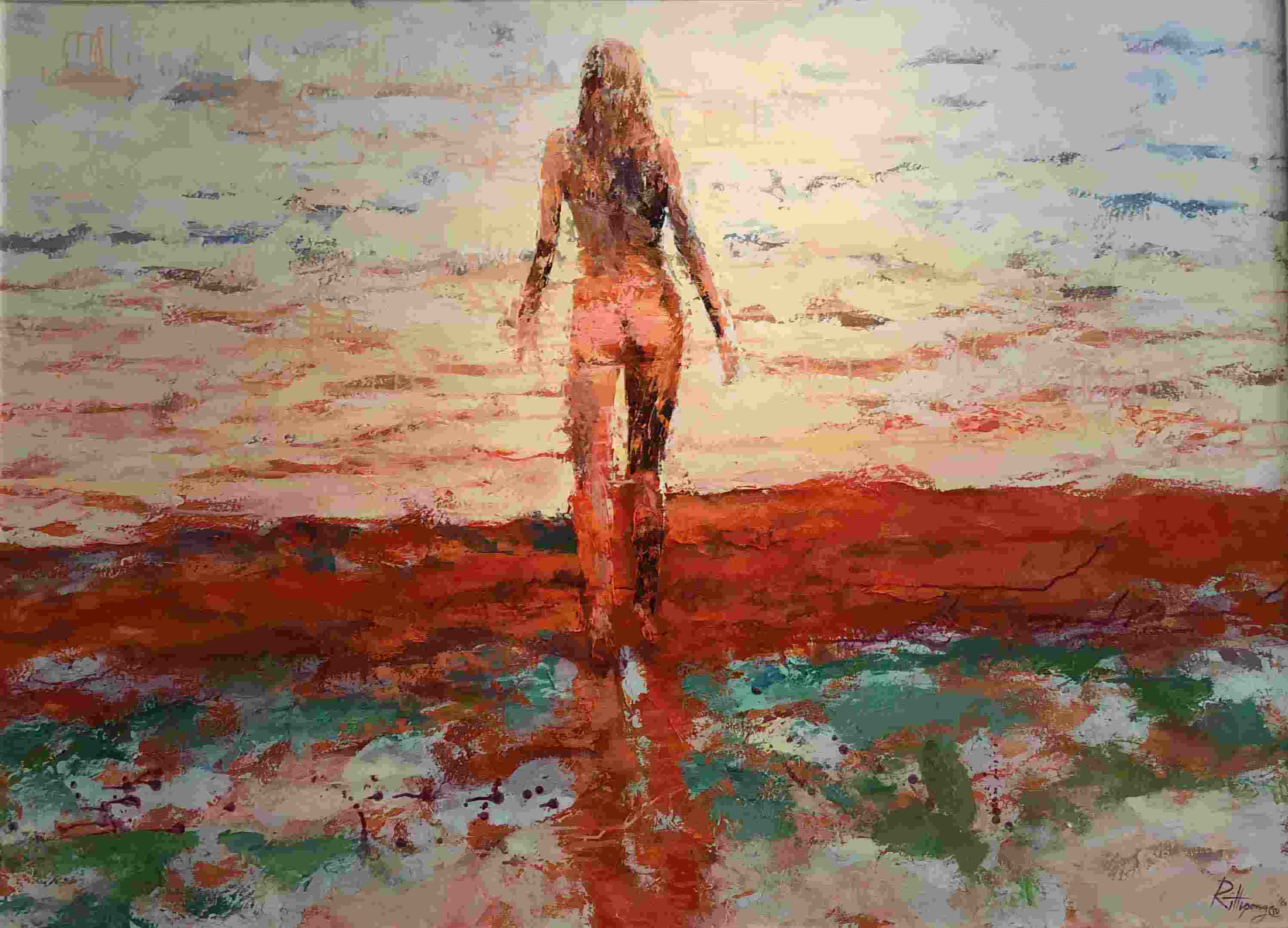 Woman red sea